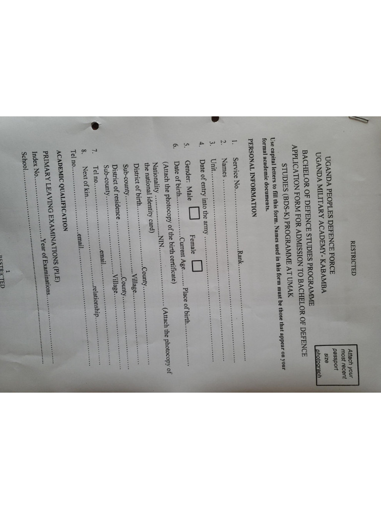 BDSK Application Form | PDF