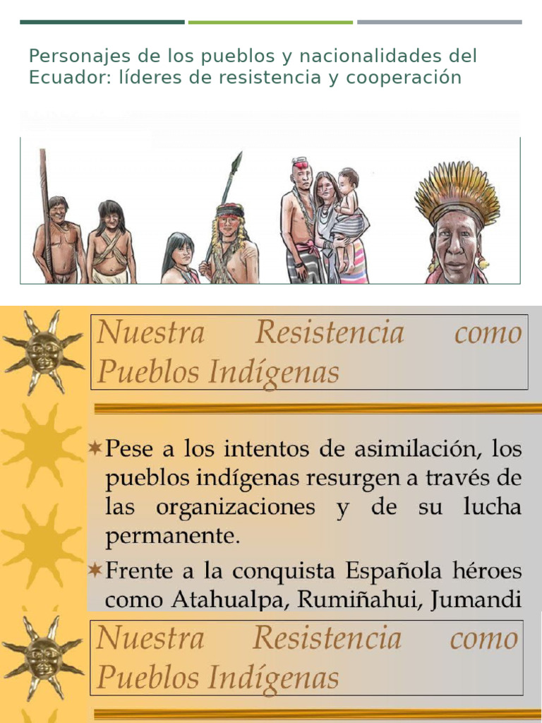 Lengua 2 Personajes de Los Pueblos y Nacionalidades Del Ecuador | PDF
