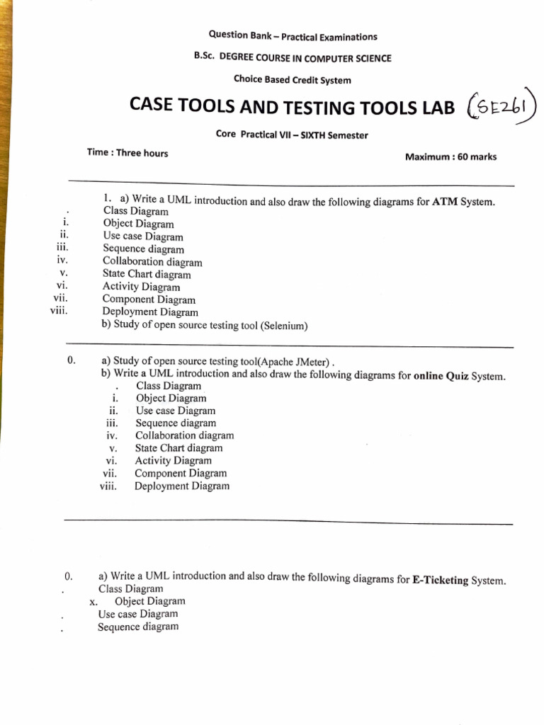UML Diagrams and Testing Tools Guide | PDF | Unified Modeling Language ...