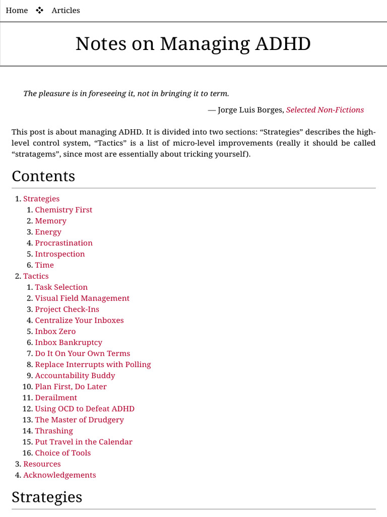 Effective ADHD Management Strategies | PDF | Time Management ...
