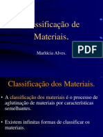 Classificação de Materiais.