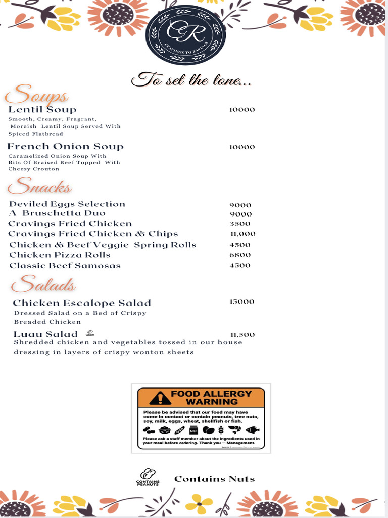Menu | PDF