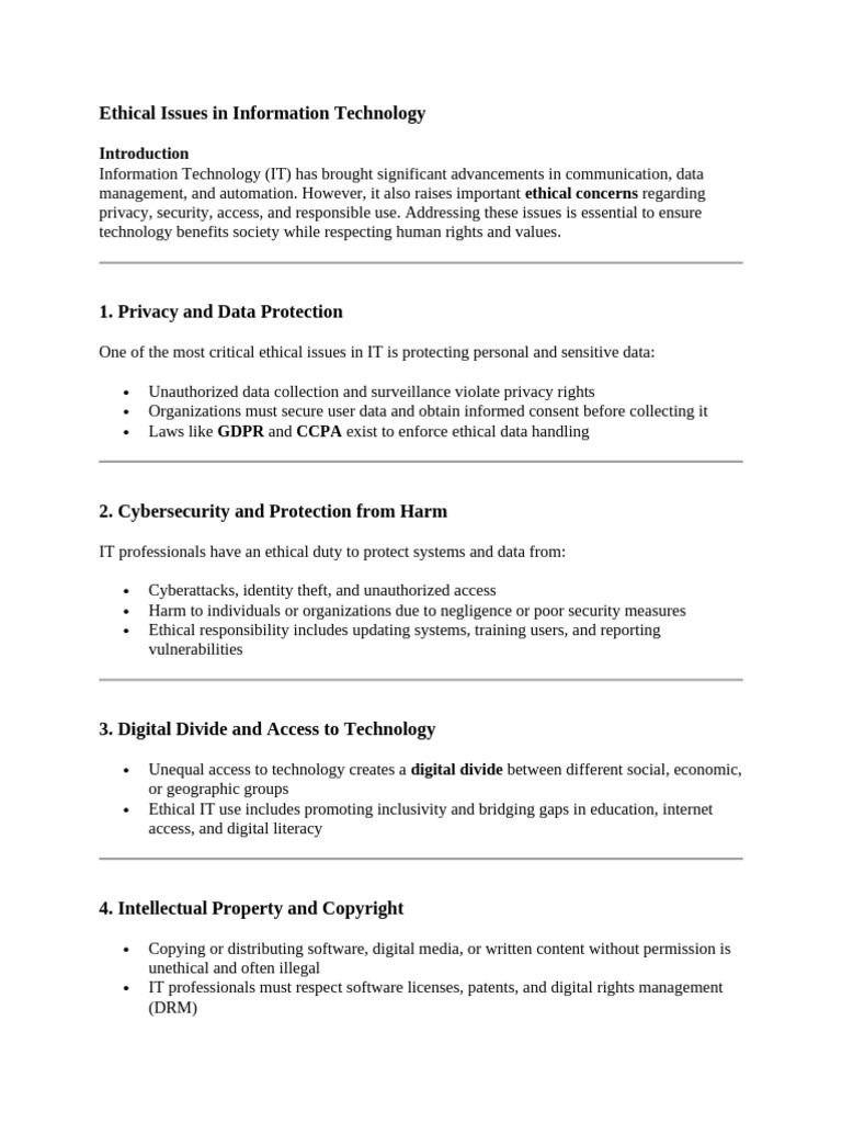Ethical Challenges in Information Technology | PDF | Computer Security ...