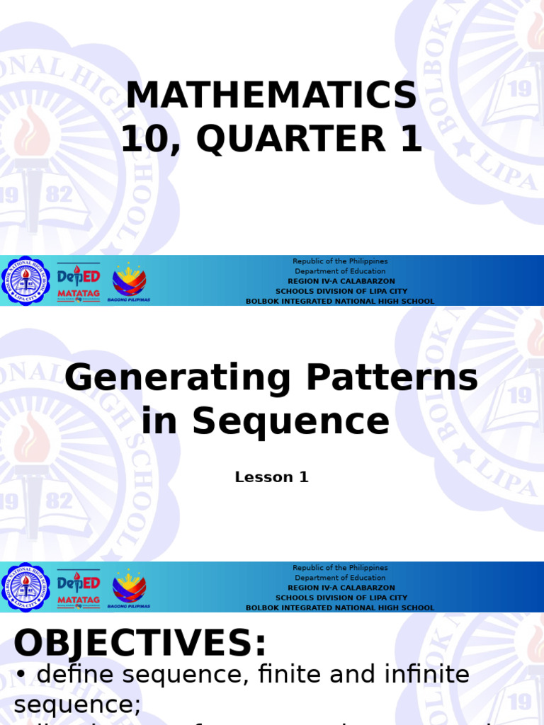 Generating Patterns in Sequences | PDF | Sequence | Discrete Mathematics