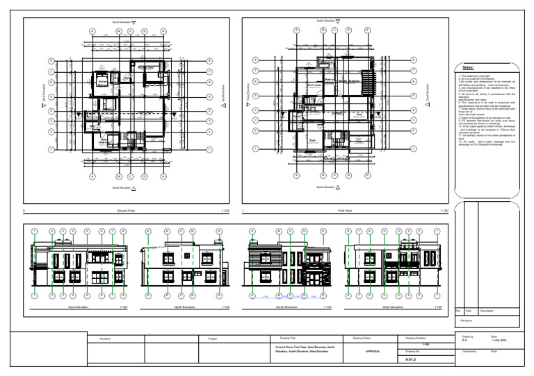 Architectural Drawing: Floor Plans & Elevations | PDF | Chess Theory ...