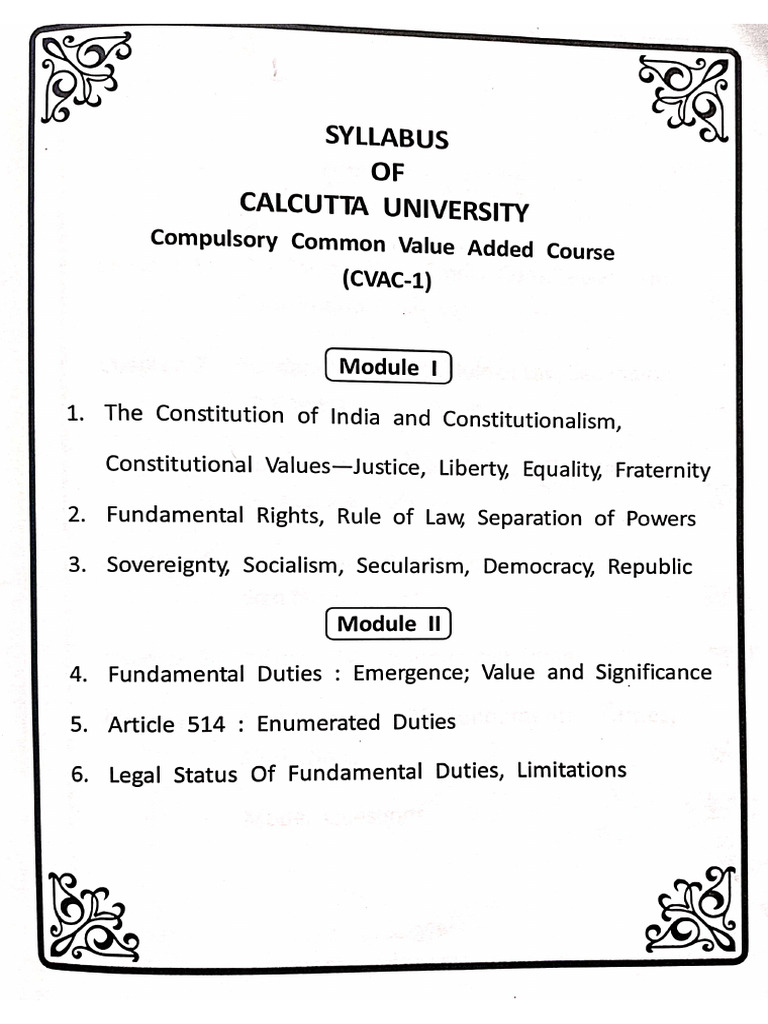 Cvac Syllabus | PDF