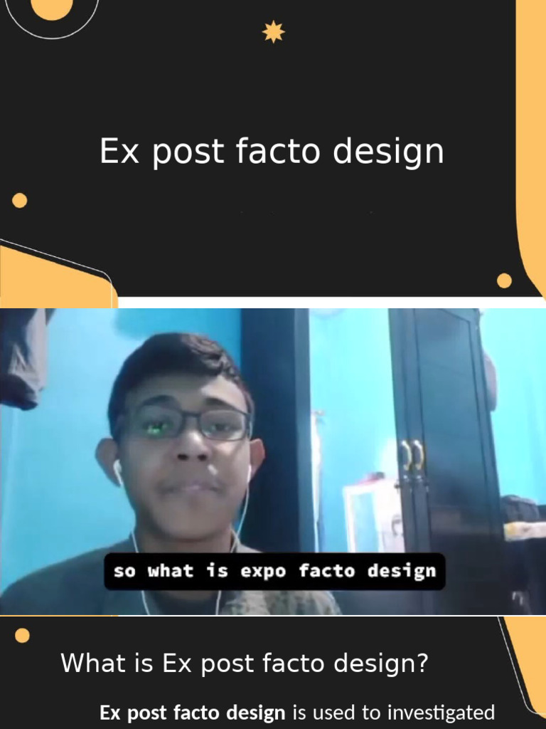 Ex Post Facto Design | PDF