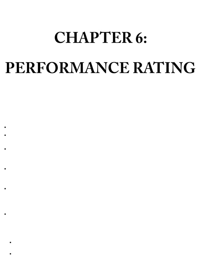 Lecturenote - 1683898940chapter 6 Performance Rating | PDF | Mind ...