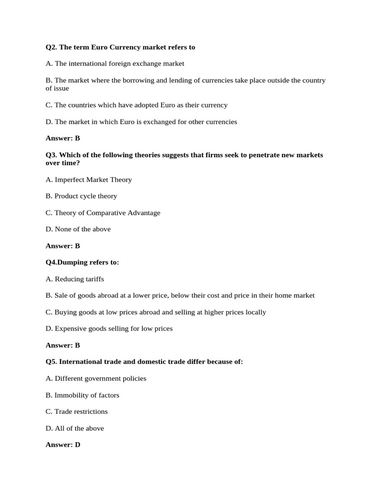 Key Concepts in International Trade | PDF | Bill Of Lading | Trade ...