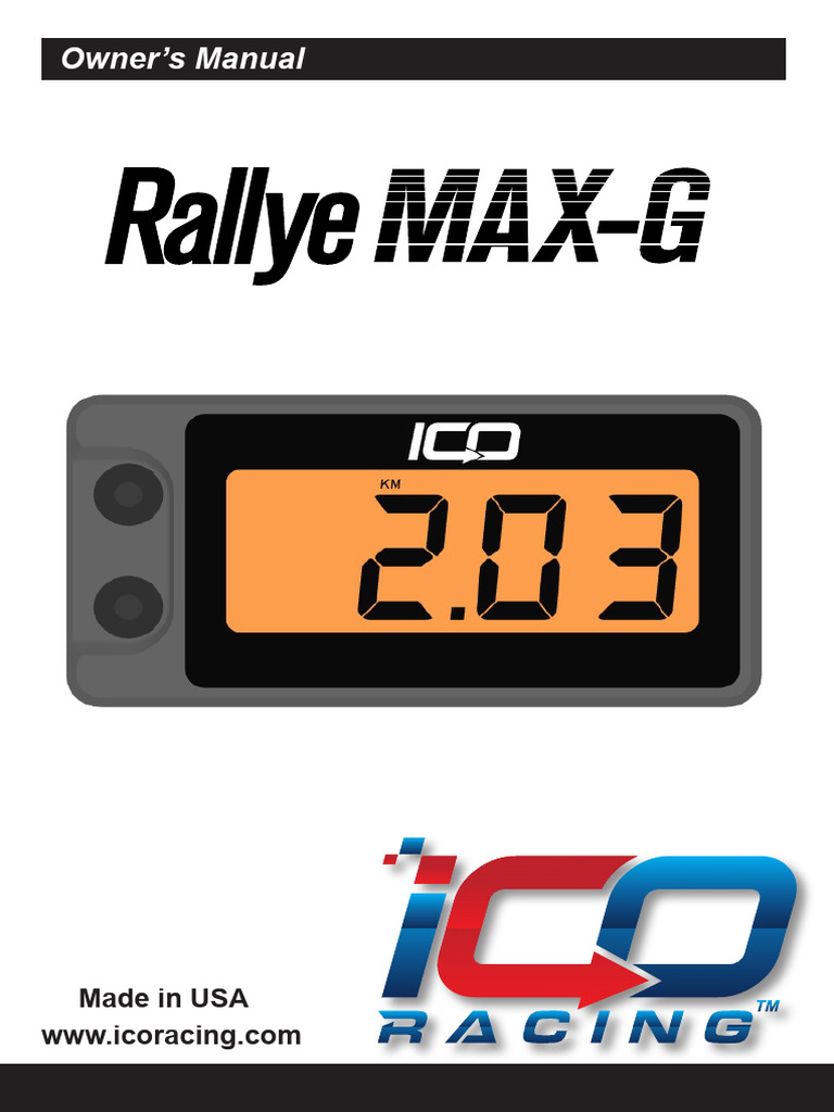 ICO Rallye MAX-3G Manual | PDF | Global Positioning System