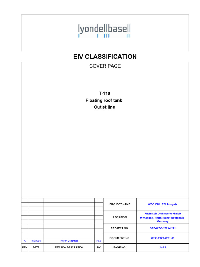 EIV Analysis for Floating Roof Tank | PDF | Liquids | Pipe (Fluid ...
