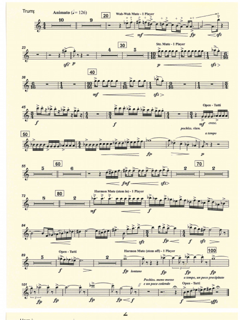 Duende MVT 2 - Brass and Percussion | PDF