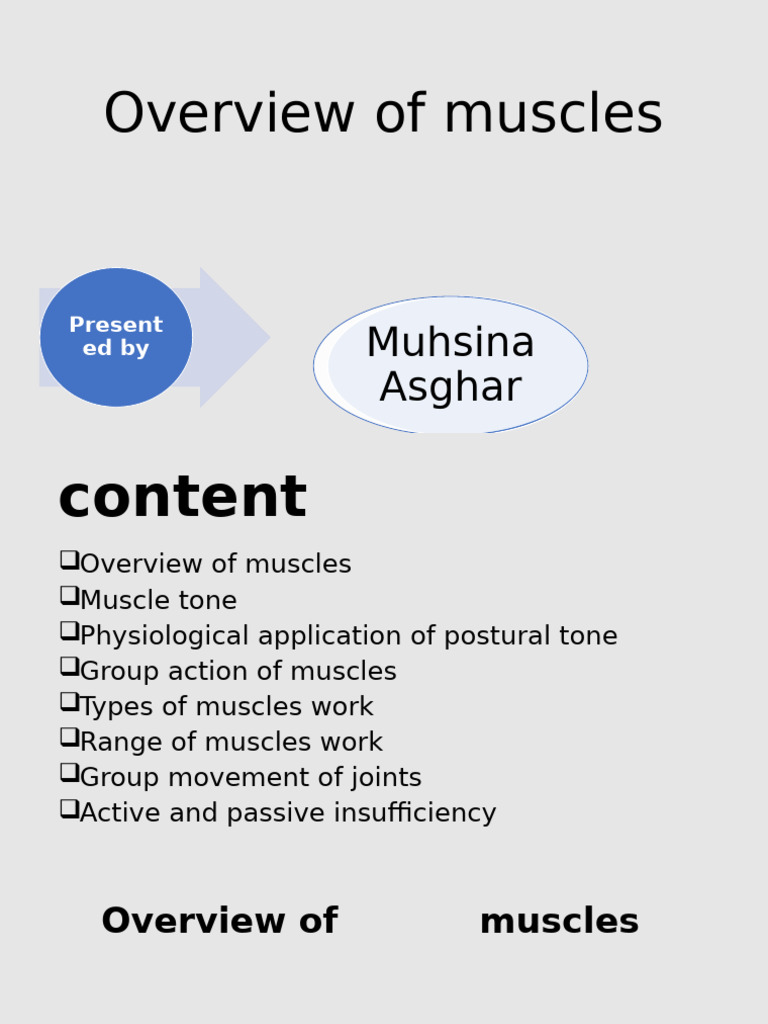 Overview of Muscles Final | PDF | Skeletal Muscle | Muscle Contraction
