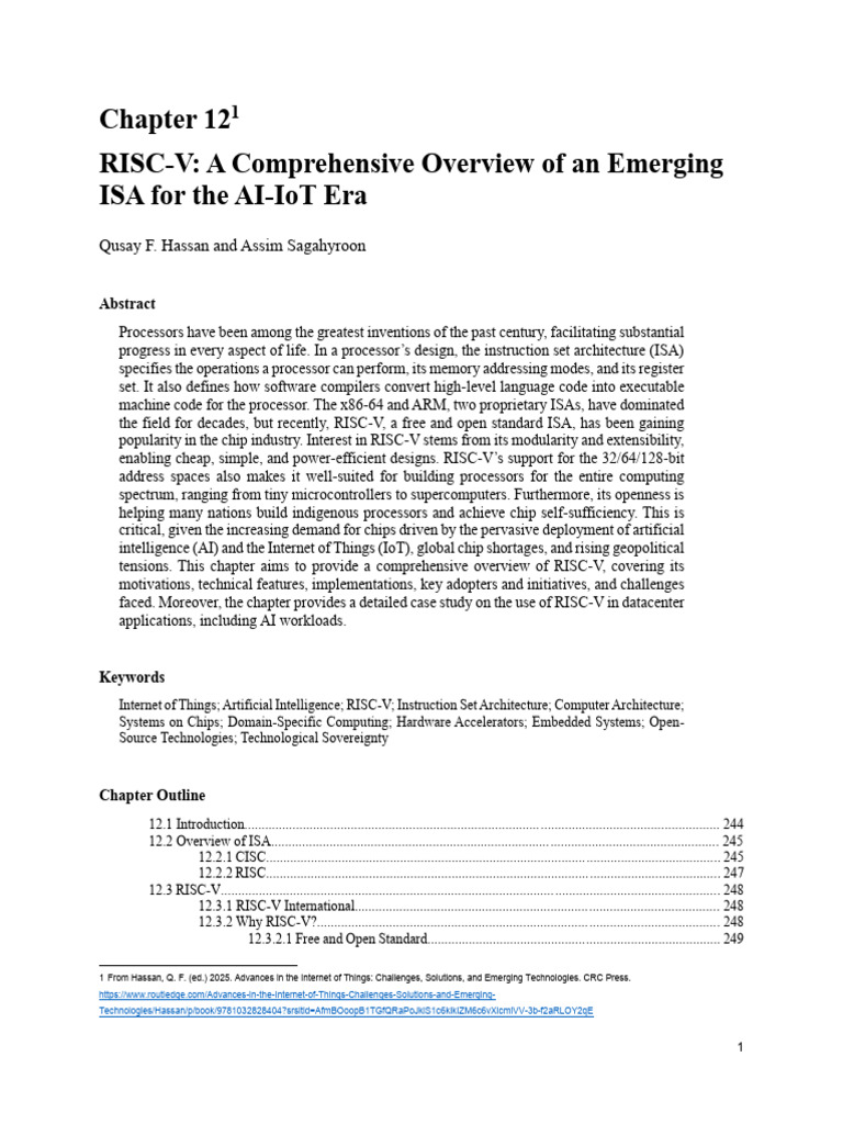 RISC-V: Key Insights for AI-IoT Development | PDF | Computing | Digital ...