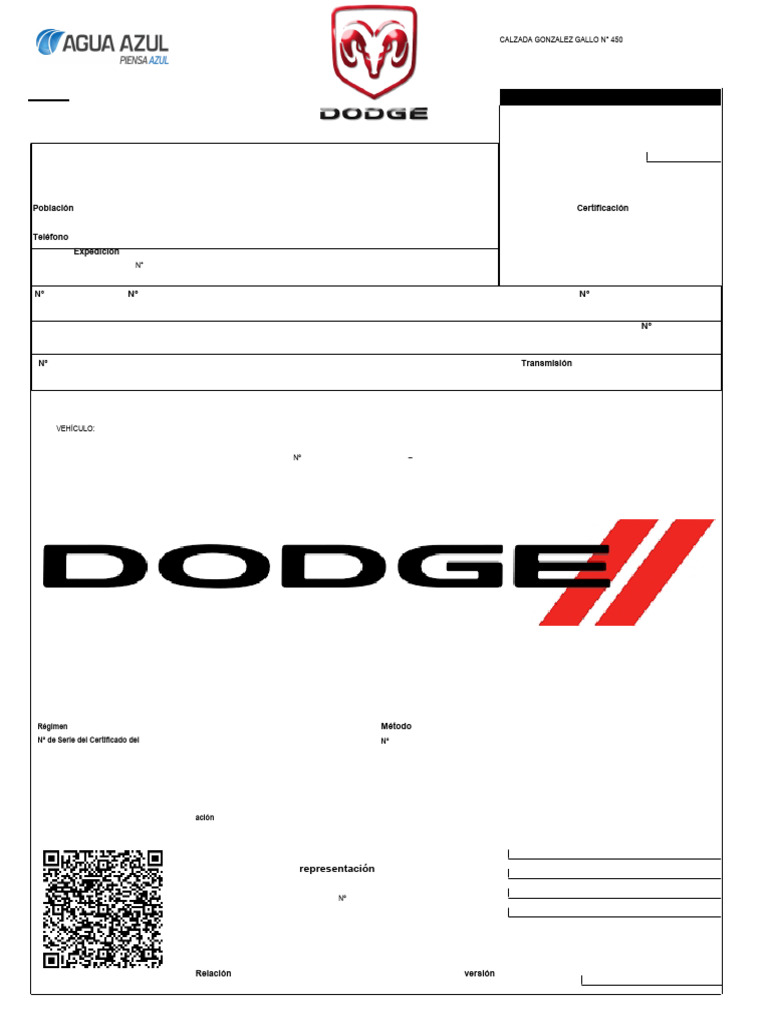 Factura CFDI Vehículo Dodge 2017 | PDF | Industria automotriz | Estilos ...