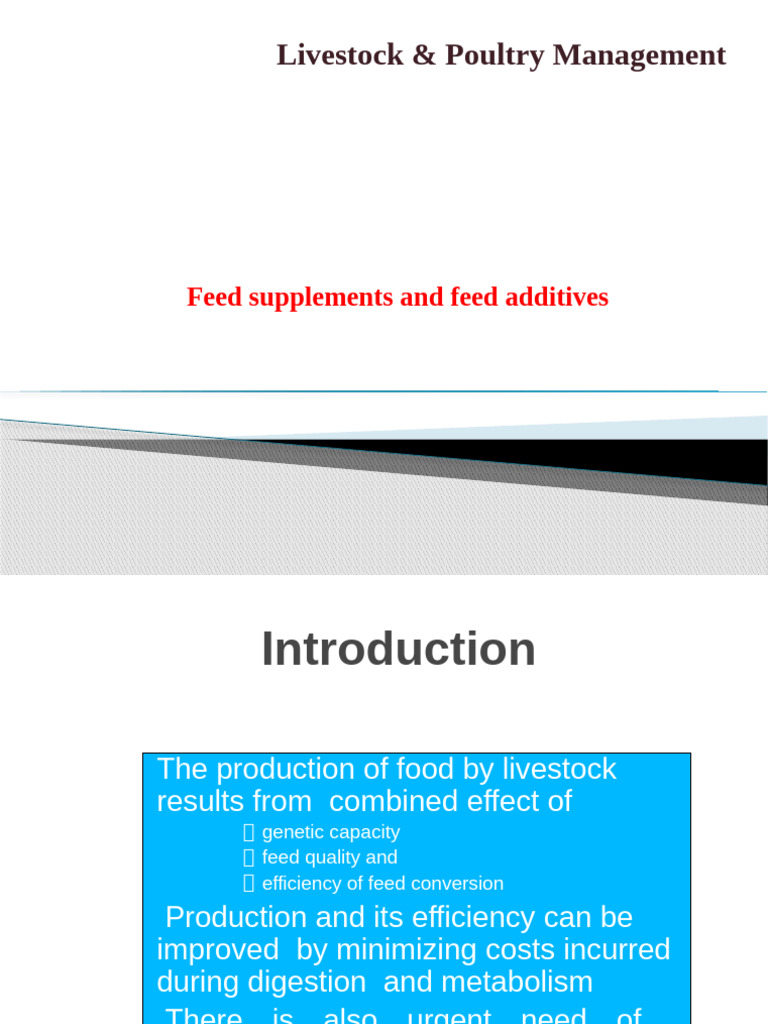 Understanding Feed Additives and Supplements | PDF | Metabolism | Digestion