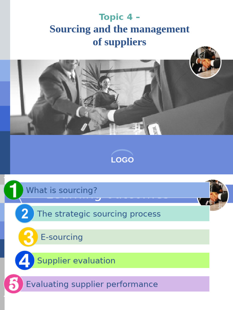 Lesson 4 Sourcing and The Management of Suppliers 260325 | PDF ...