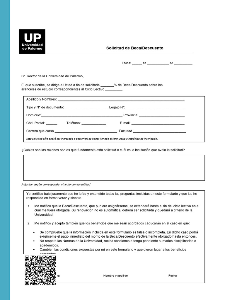 Solicitud de Beca Universitaria 2025 | PDF
