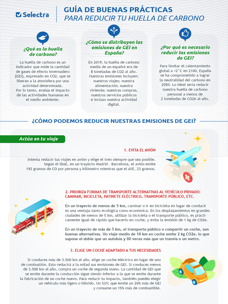 Guía para Reducir la Huella de Carbono | PDF | Huella de carbono ...