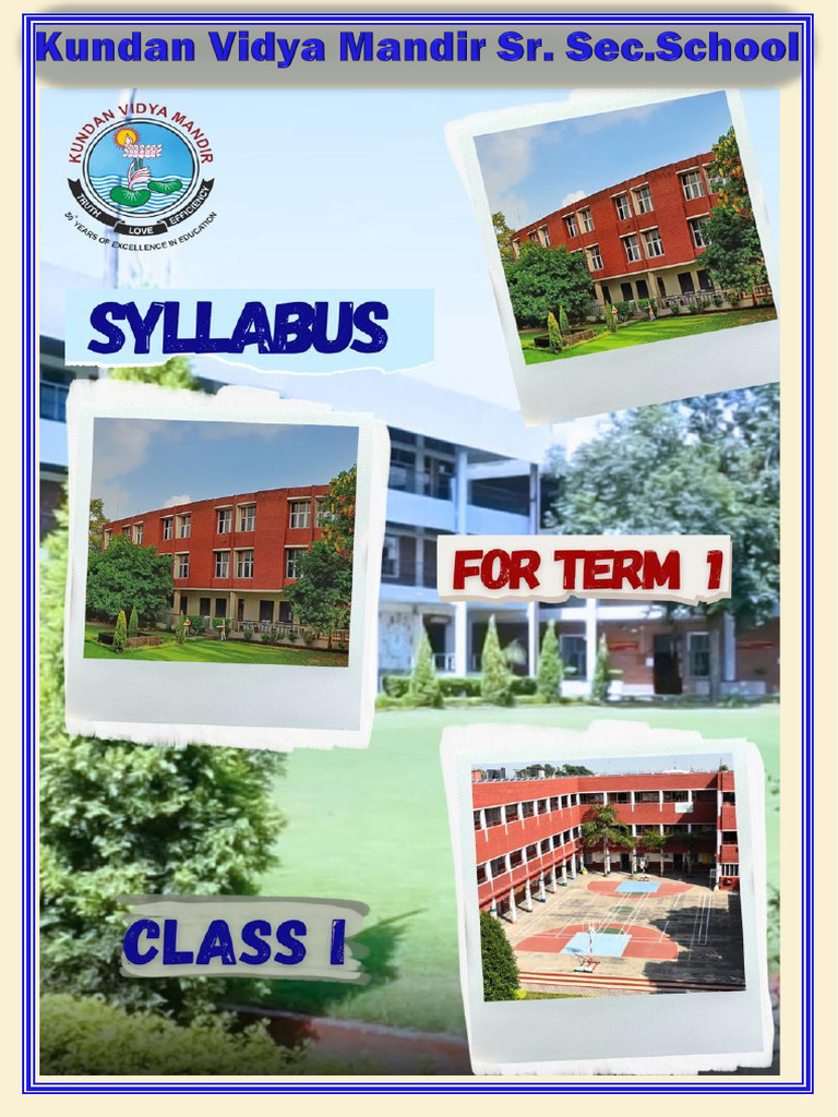 Class 1 Term 1 Syllabus Overview | PDF