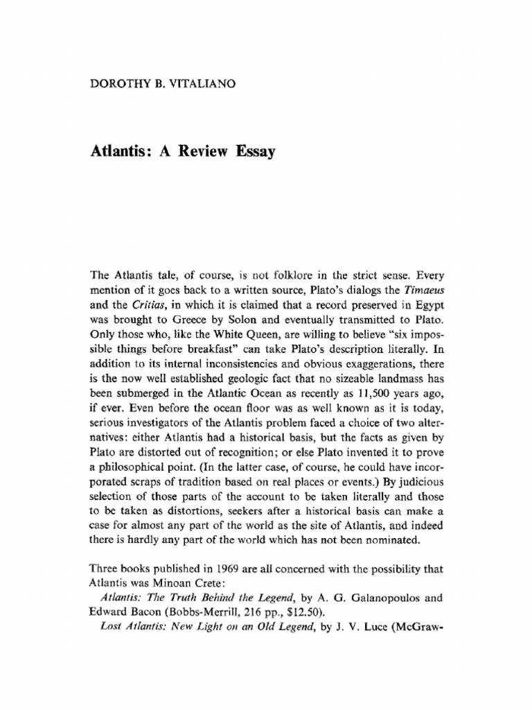 Atlantis essays image