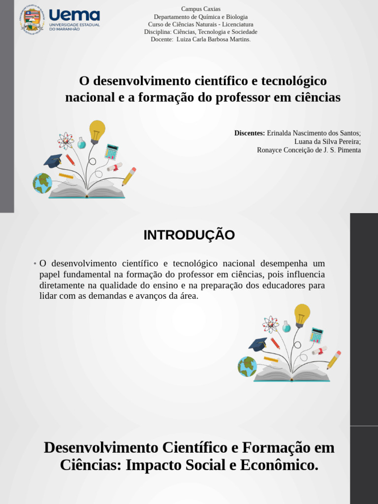 Formação de Professores em Ciências e Inovação | PDF | Science | Economia