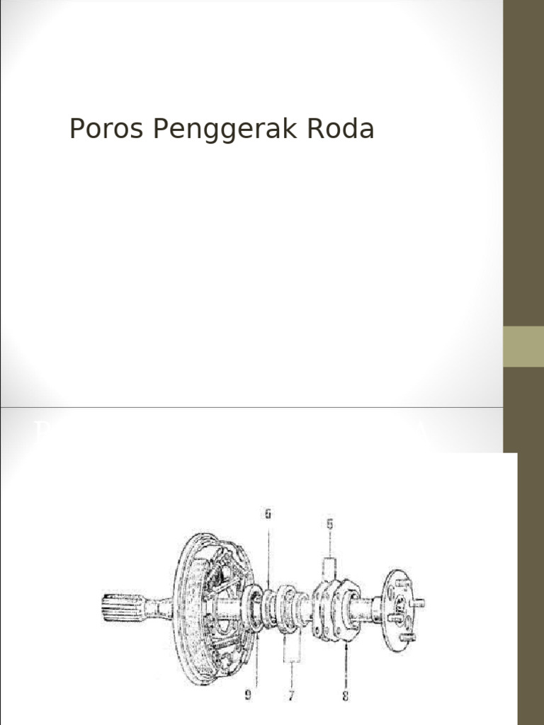 Materi PPT Poros Penggerak Roda 1 | PDF