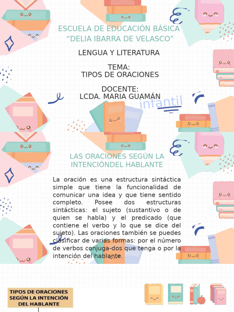 Lengua y Literatura - Tipos de Oraciones - Semana4 | PDF
