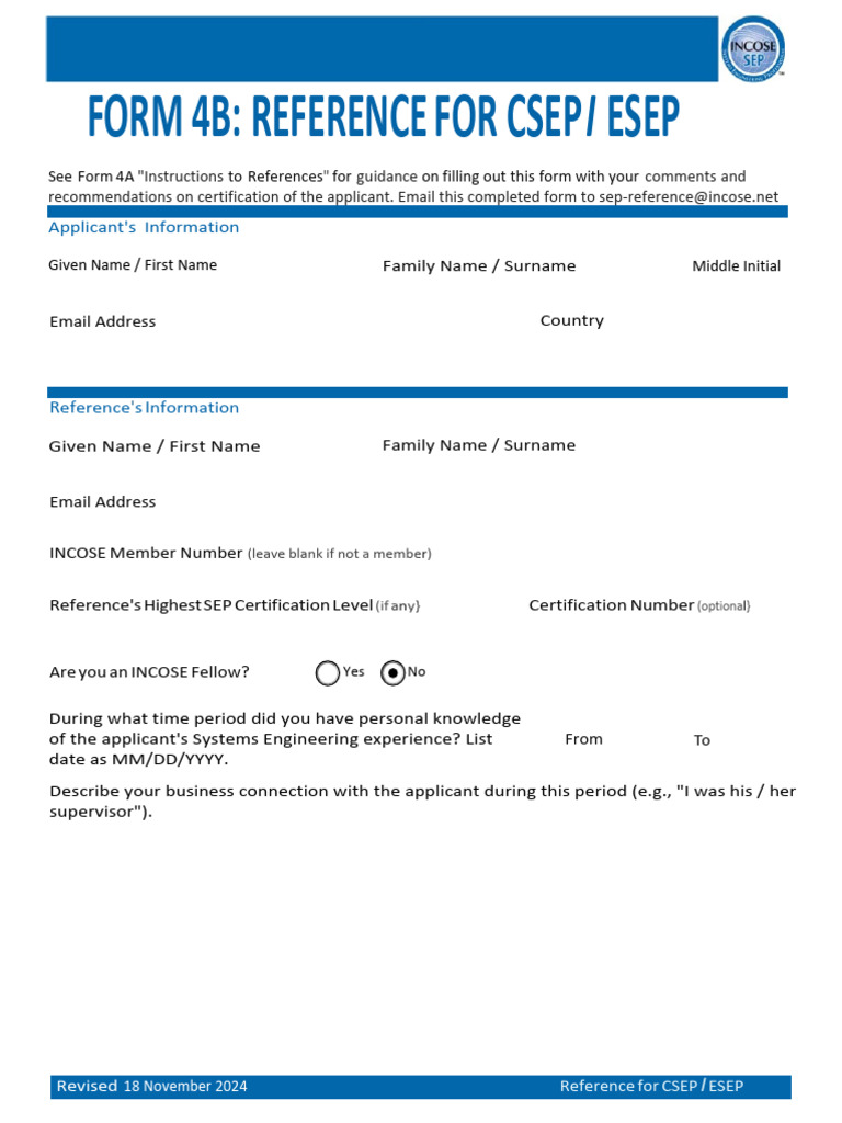 Form 4b-Reference For Csep Esep | PDF