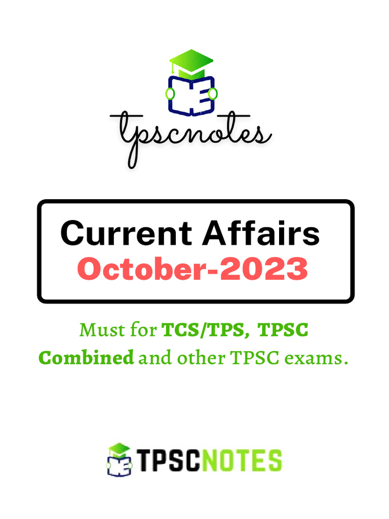 October 2023 TPSC Exam Updates | PDF