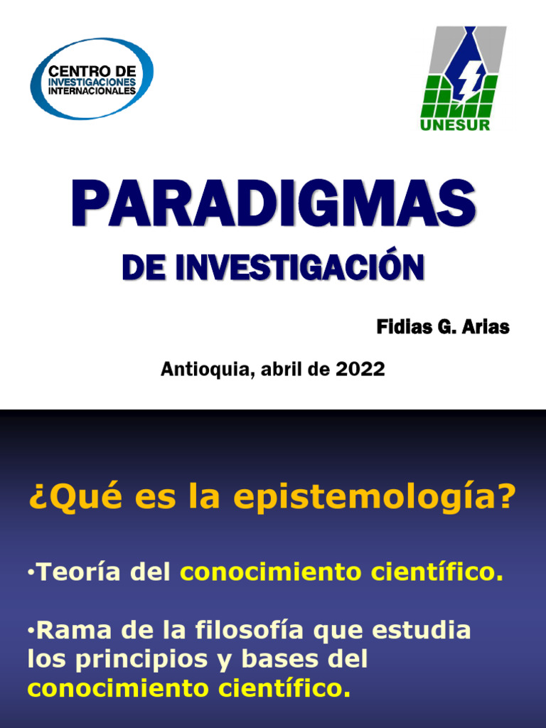 Paradigmas de Investigación Científica | PDF | Paradigma | Realidad