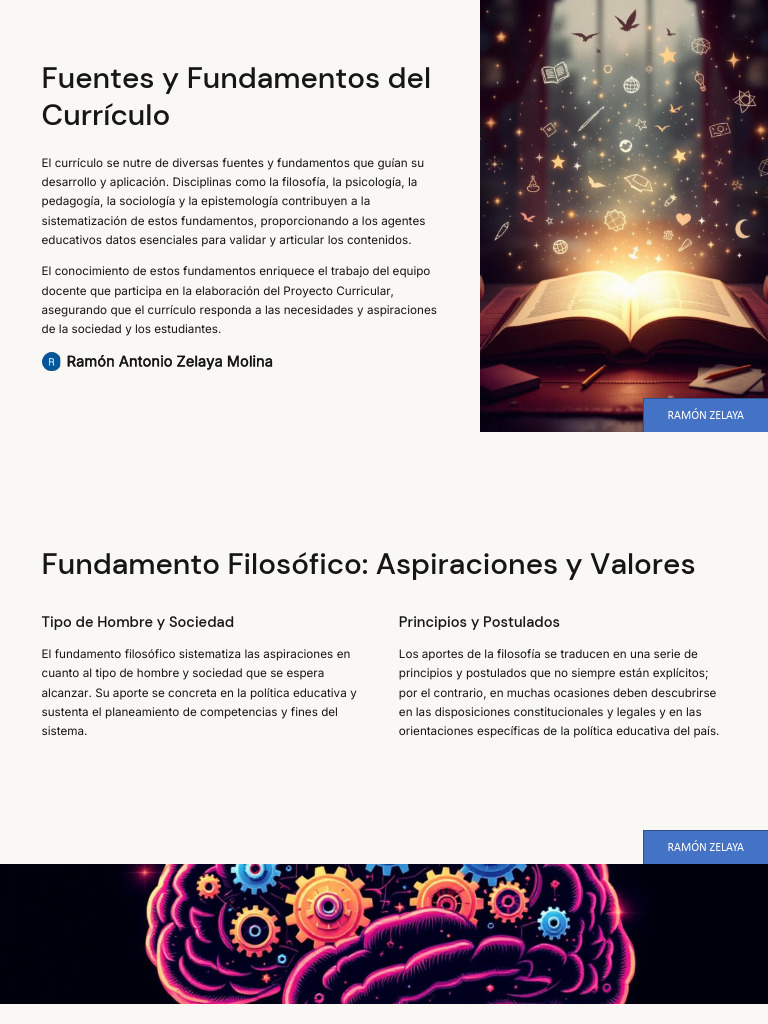 Fundamentos del Currículo Educativo | PDF | Plan de estudios | Aprendizaje