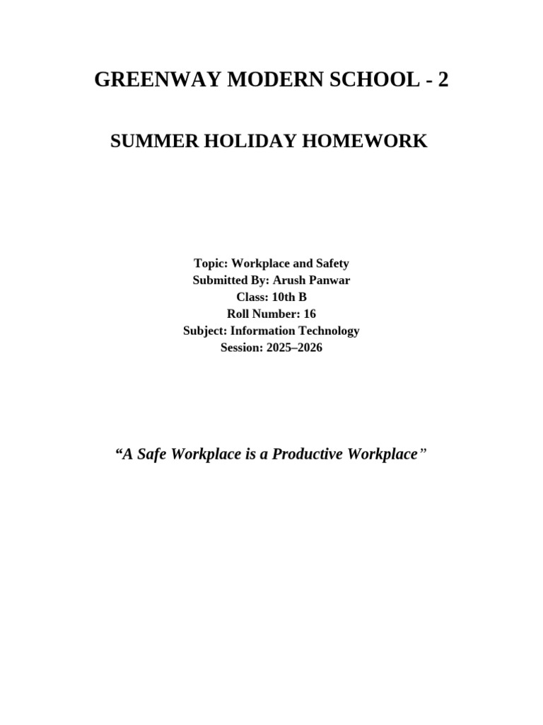 Workplace Safety: Key Concepts and Practices | PDF | Occupational ...