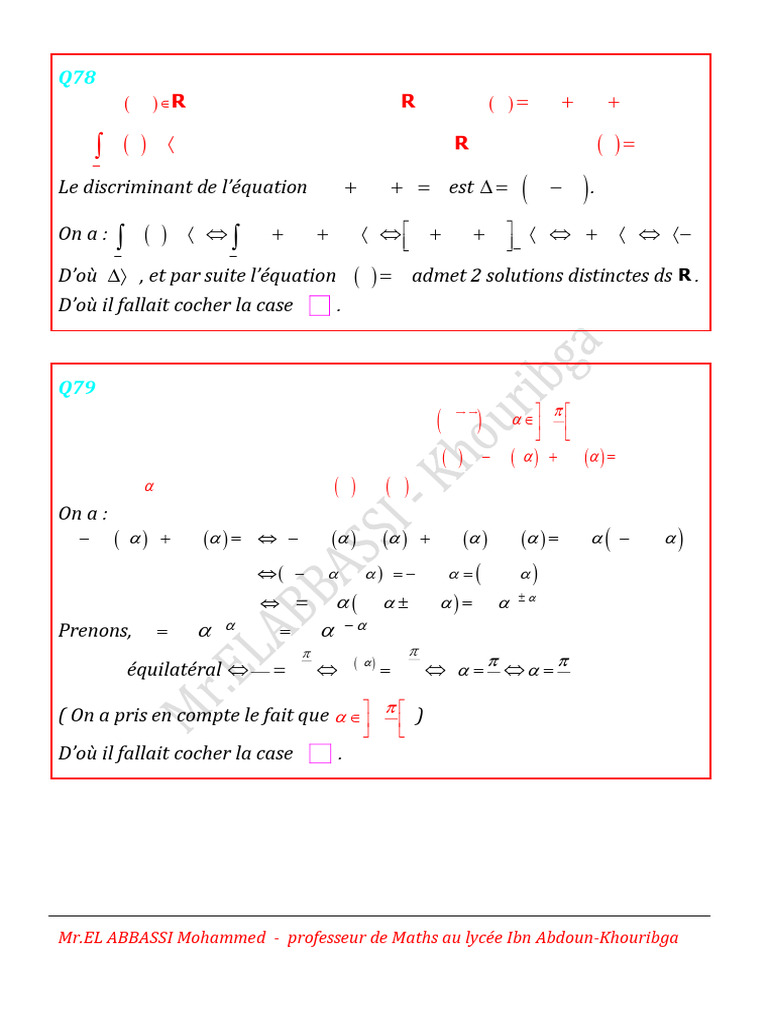 Résolution d'équations complexes et fonctions | PDF