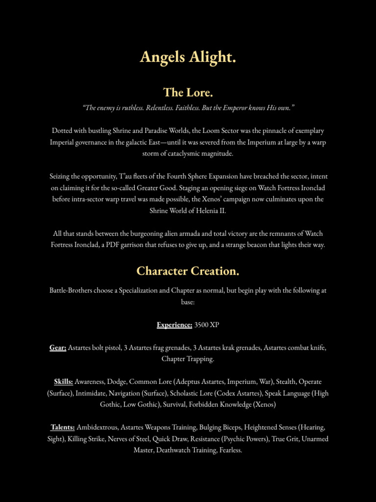 Deathwatch - Angels Alight | PDF