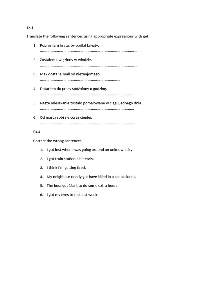 3A Grammar of Get | PDF