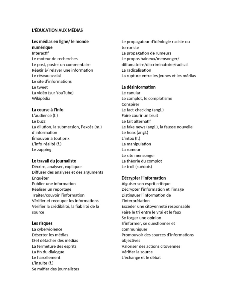 Éducation aux médias : enjeux et outils | PDF | Communication humaine