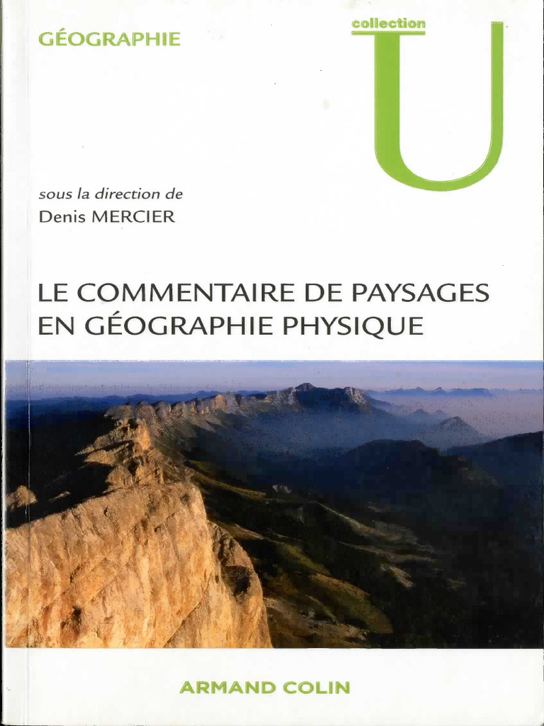 Le Commentaire Du Paysage en Géographie Physique | PDF