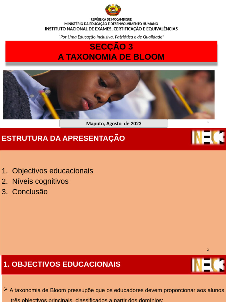 Secção 3 Taxonomia de Bloom | PDF | Conhecimento | Taxonomia (Biologia)