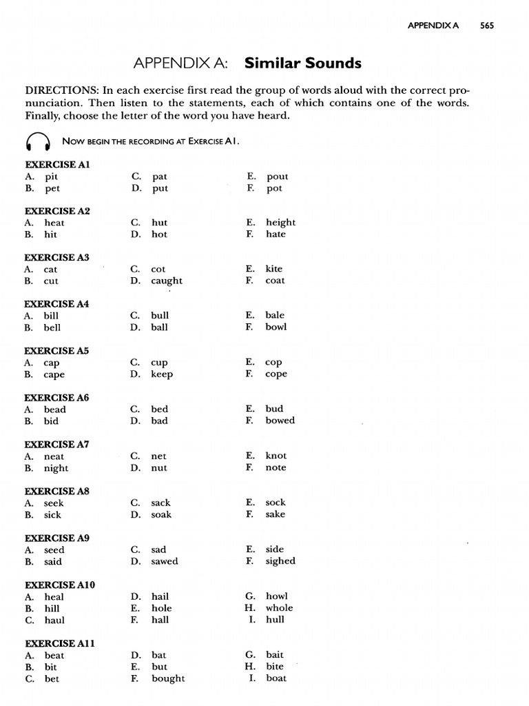 Apendix A Avoid Similar Sounds | PDF