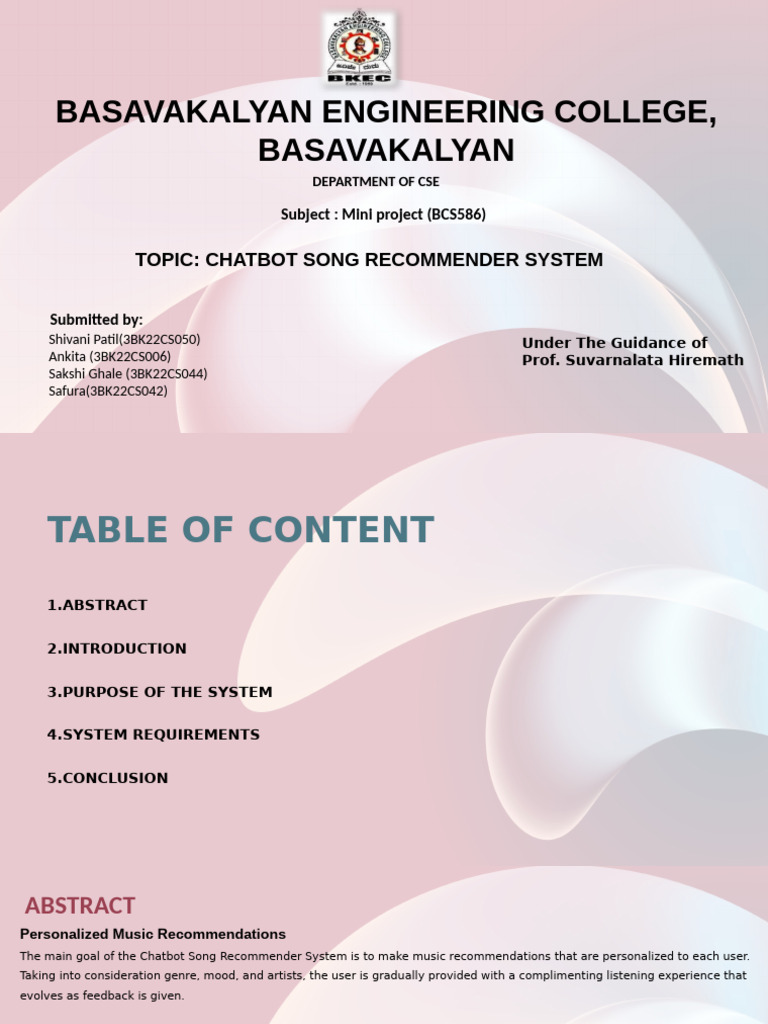 Chatbot Music Recommendation System | PDF | Information Technology ...