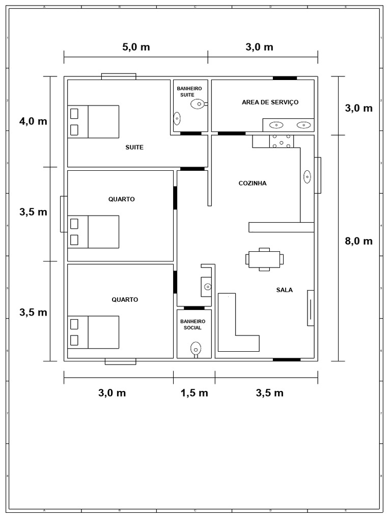 Dimensões de Ambientes Residenciais | PDF