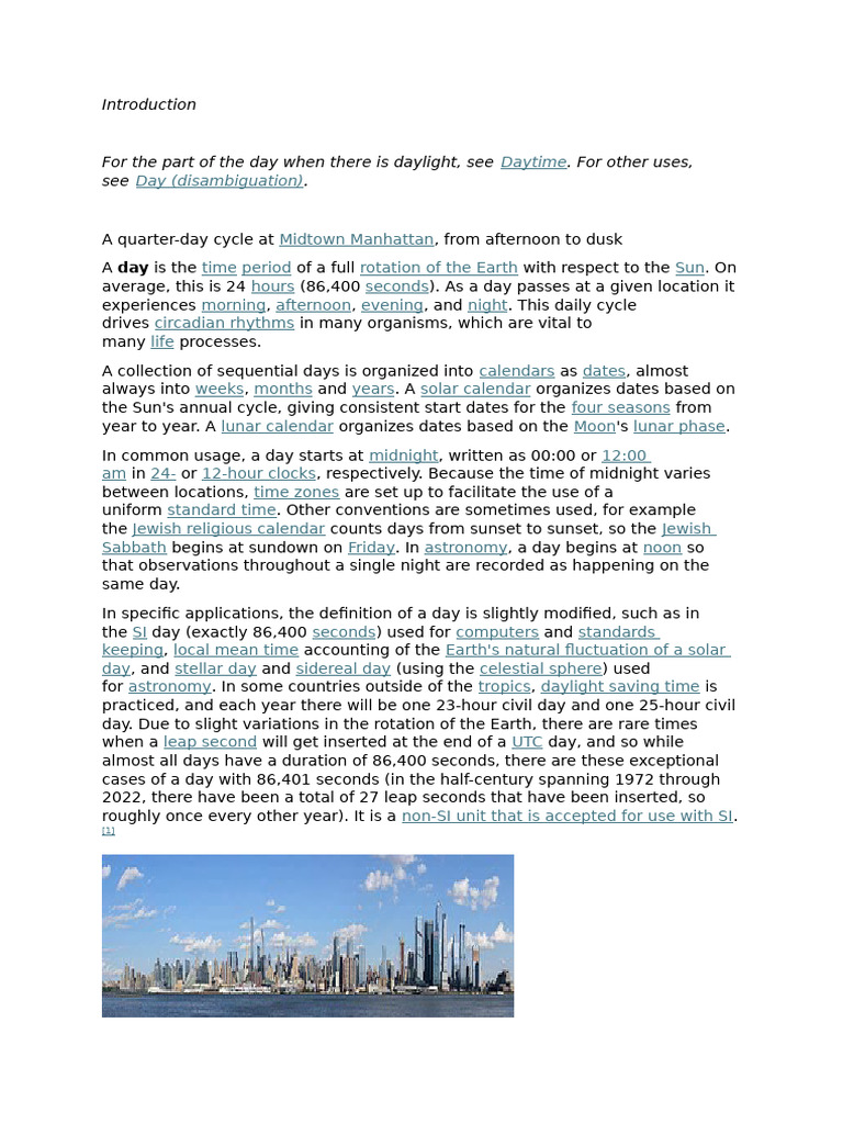 Understanding the Concept of a Day | PDF