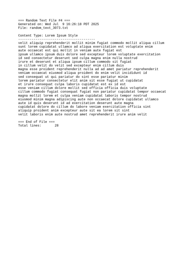 Random Text 3073 | PDF