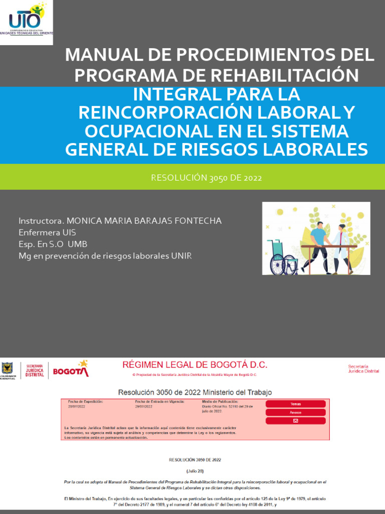 Manual de Rehabilitación Laboral 2022 | PDF | Derecho laboral | Invalidez