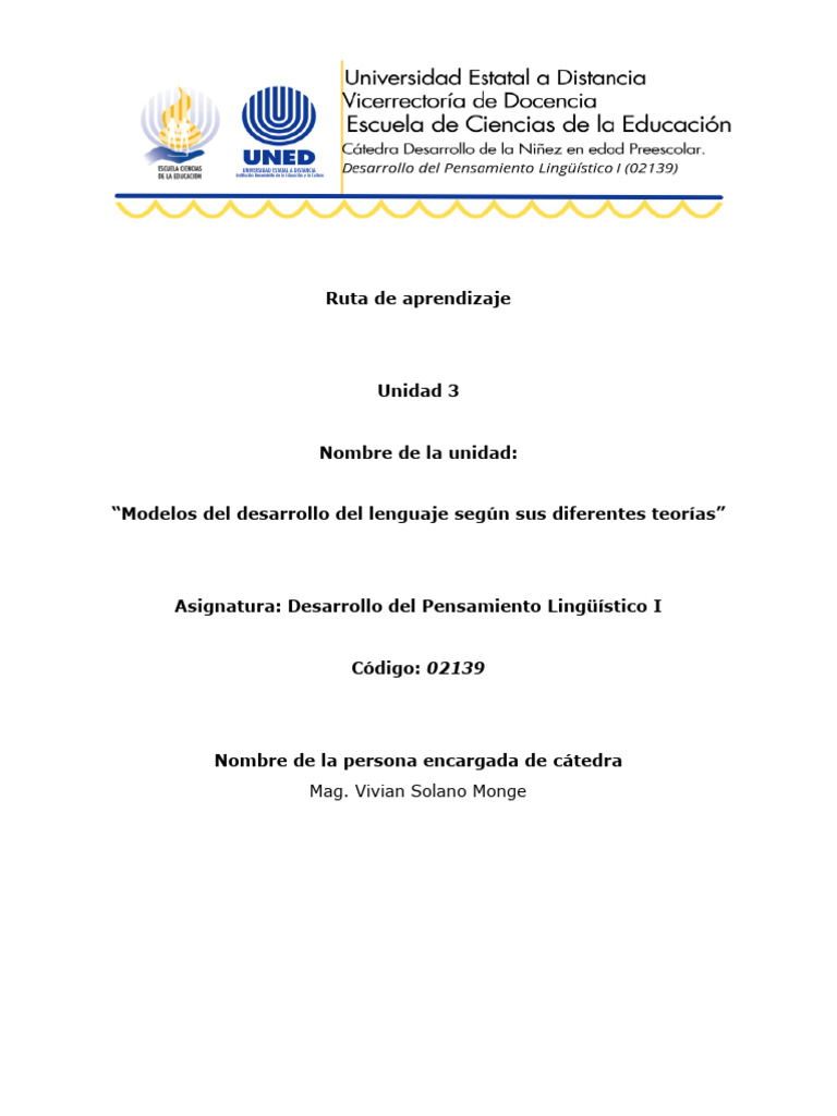 Ruta de Aprendizaje 3 | PDF | Aquisición de idioma | Teoría