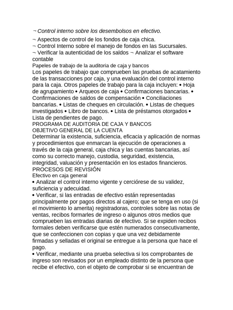 Control Interno y Autorización de Fondos | PDF | Cheque | Bancos
