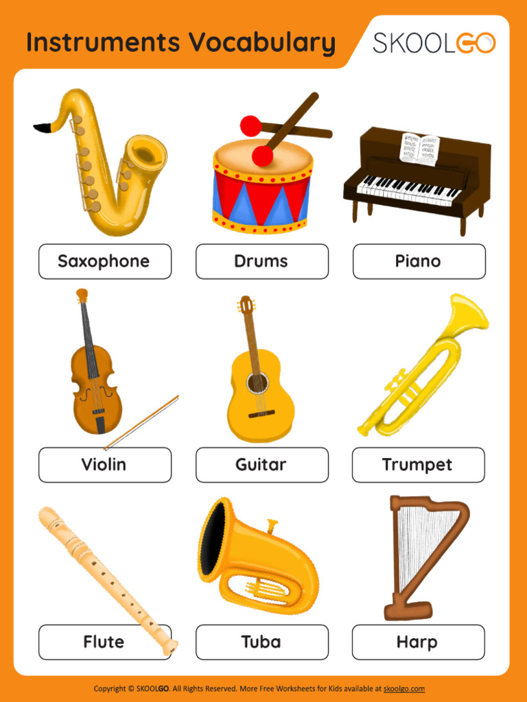 3 0095 Instruments Vocabulary | PDF