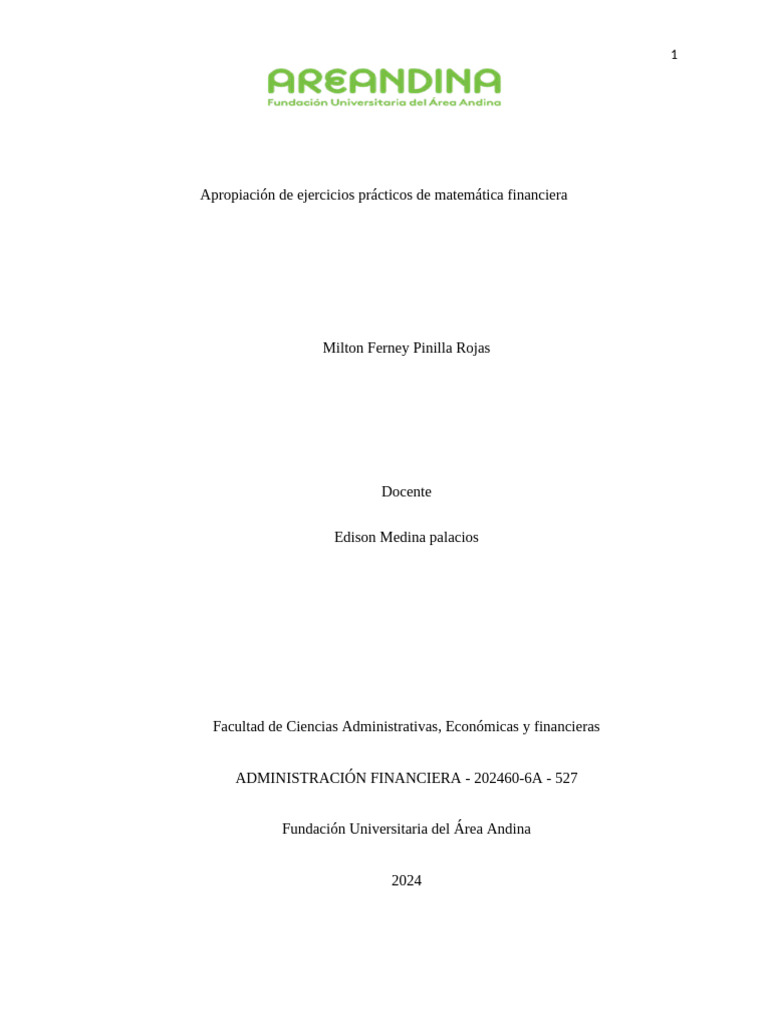 Apropiación de Ejercicios Prácticos de Matemática Financiera Eje 3 ...