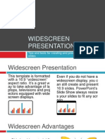 Widescreen Presentation: Tips and Tools For Creating and Presenting Wide Format Slides